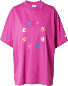 Tričko Champion Authentic Athletic Apparel světlemodrá / žlutá / pink / bílá