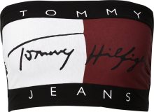 Top Tommy Jeans bordó / černá / bílá