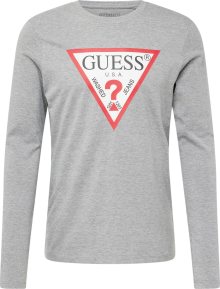 Tričko Guess šedý melír / bílá