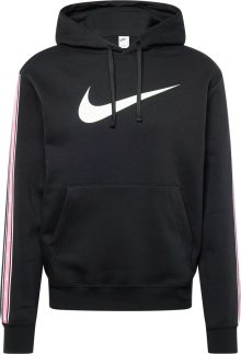 Mikina \'Repeat\' Nike Sportswear světle růžová / černá / bílá