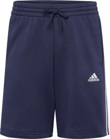 Sportovní kalhoty \'Essentials Fleece 3-Stripes\' ADIDAS SPORTSWEAR námořnická modř / bílá
