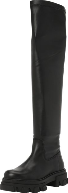 Kozačky nad kolena \'Aginni\' Bianco černá