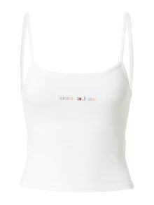 Top Tommy Jeans světlemodrá / žlutá / tmavě zelená / bílá