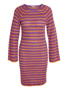 Úpletové šaty \'SELINA\' Noisy May fialová / lilek / oranžová