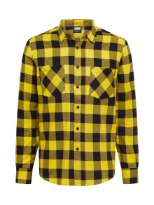 Košile Urban Classics žlutá / černá