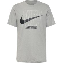 Funkční tričko Nike šedý melír / černá / bílá