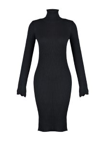 Úpletové šaty Trendyol černá