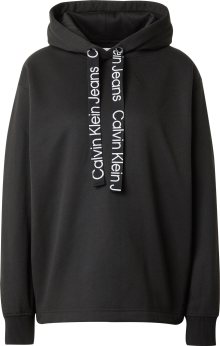 Mikina Calvin Klein Jeans černá / offwhite