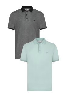 Tričko \'MOE\' DENIM CULTURE antracitová / mátová