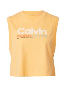 Top Calvin Klein Jeans azurová / jasně oranžová / černá / bílá