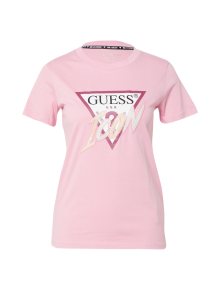 Tričko Guess béžová / růžová / magenta / bílá