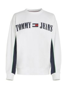 Mikina Tommy Jeans noční modrá / červená / bílá
