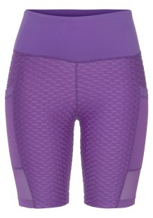 Sportovní kalhoty LASCANA ACTIVE fialová / bílá