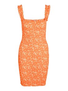Letní šaty Noisy May oranžová / bílá