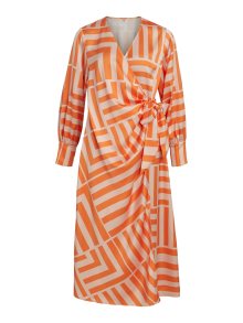 Šaty Object oranžová / meruňková