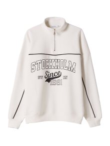 Mikina Bershka černá / offwhite