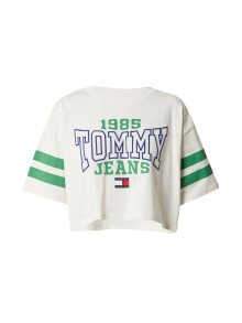 Tričko Tommy Jeans modrá / trávově zelená / bílá