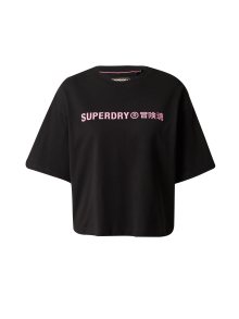 Tričko Superdry růžová / černá