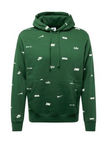 Mikina Nike Sportswear tmavě zelená / bílá