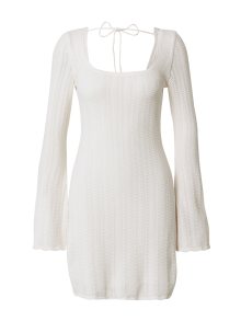 Úpletové šaty Hollister bílá