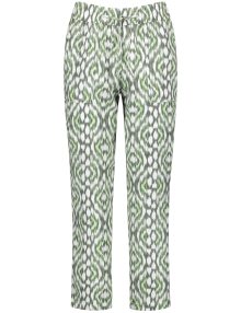 Kalhoty Gerry Weber khaki / nefritová / světle zelená / bílá