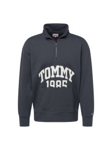 Mikina Tommy Jeans námořnická modř / grafitová / ohnivá červená / bílá