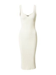 Úpletové šaty Gina Tricot bílá
