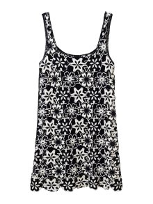Letní šaty Desigual černá / přírodní bílá