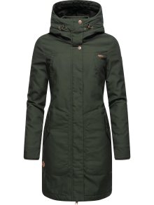 Funkční kabát \'Jannisa\' Ragwear hnědá / tmavě zelená / bílá