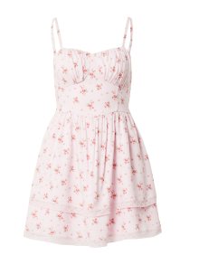 Letní šaty Hollister pastelově zelená / růže / starorůžová / pastelově růžová