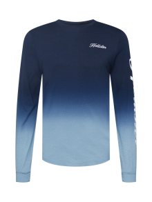 Tričko Hollister marine modrá / kouřově modrá / tmavě modrá / bílá
