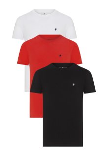 Tričko \'TONY\' DENIM CULTURE červená / černá / bílá