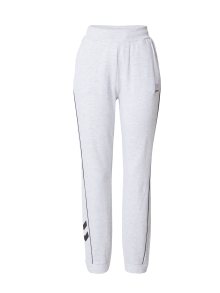 Sportovní kalhoty Hummel šedý melír / světle fialová / černá