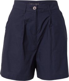 Kalhoty se sklady v pase Dorothy Perkins marine modrá