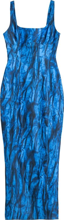 Šaty Bershka modrá / námořnická modř / azurová