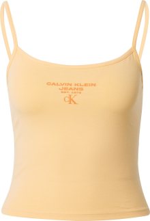 Top Calvin Klein Jeans oranžová / meruňková