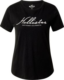 Tričko Hollister černá / bílá