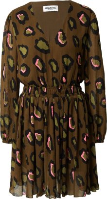 Šaty \'Coprey\' Essentiel Antwerp olivová / rákos / světle růžová / černá