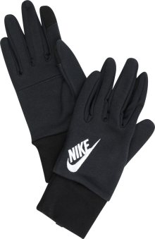 Prstové rukavice \'Club Fleece\' Nike Sportswear černá / bílá