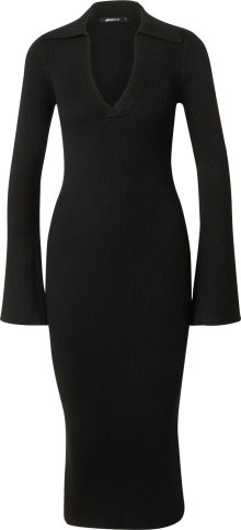 Úpletové šaty Gina Tricot černá