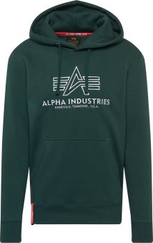 Mikina alpha industries tmavě zelená / červená / bílá
