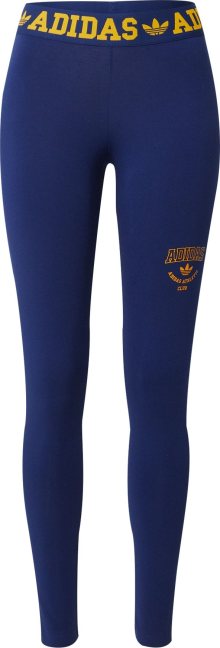Legíny \'Logo Waistband\' adidas Originals enciánová modrá / tmavě žlutá