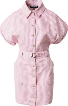 Košilové šaty PATRIZIA PEPE pink / bílá