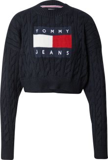 Svetr Tommy Jeans námořnická modř / červená / černá / bílá
