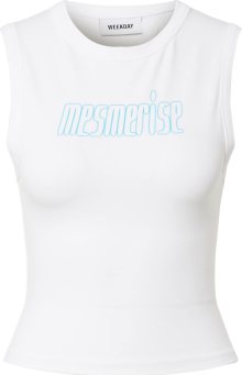 Top \'Bestie\' Weekday světlemodrá / bílá