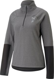 Funkční tričko Puma šedý melír / černá / bílá