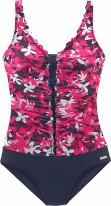 Plavky PETITE FLEUR tmavě modrá / pink / bílá