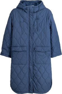 Přechodný kabát Bershka chladná modrá