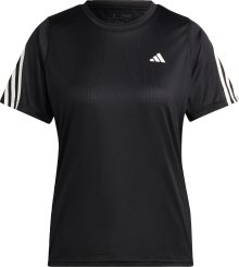 Funkční tričko \'Run Icons 3-Stripes Low-Carbon\' adidas performance černá / bílá
