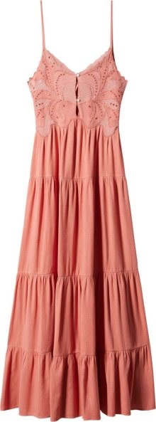 Šaty \'Coral\' Mango pastelově červená